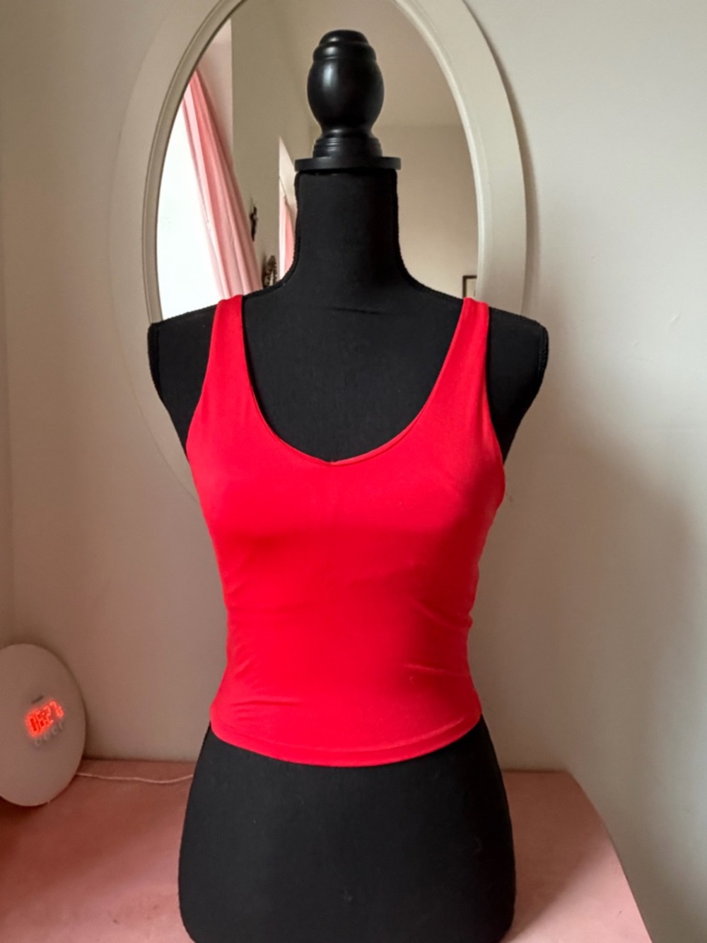 Red Women's Scoop Neck Tank Top